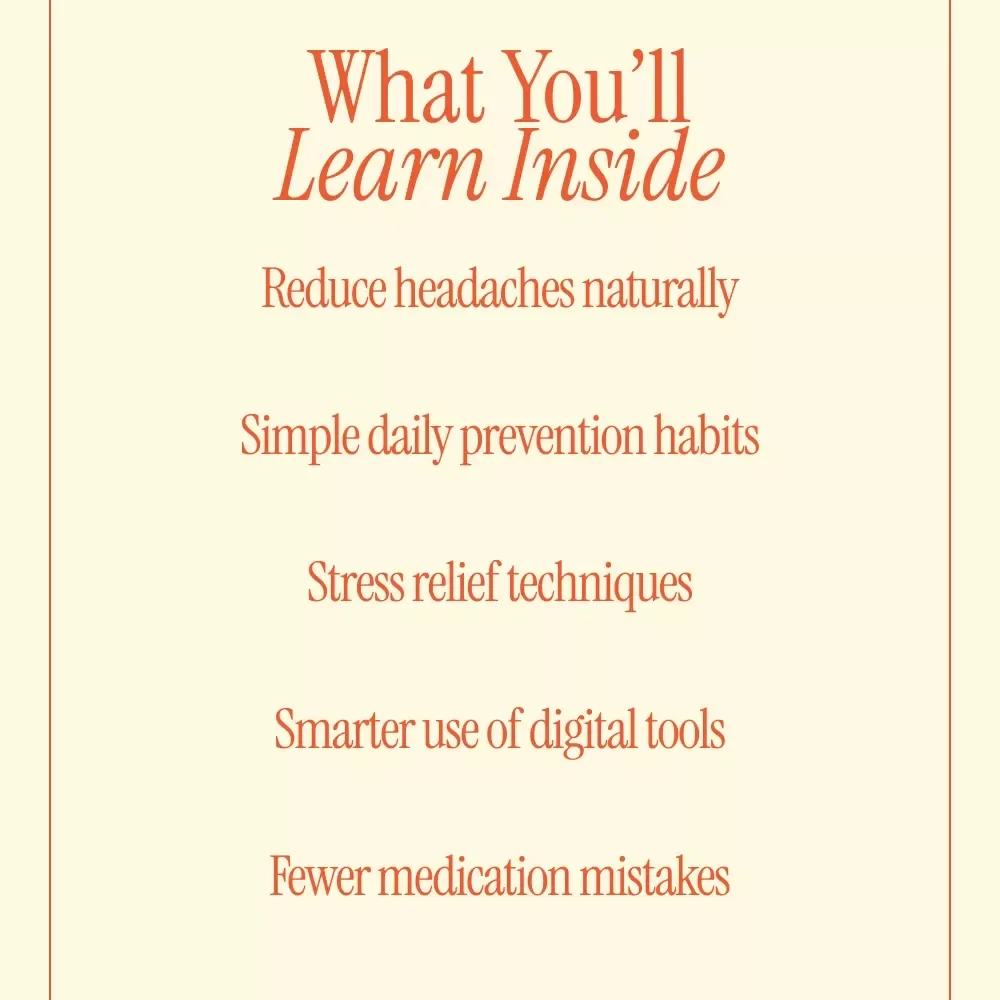 Ways to Ease Tension Headaches – Practical Guide, Stress Relief & Lifestyle Tips Digital Download