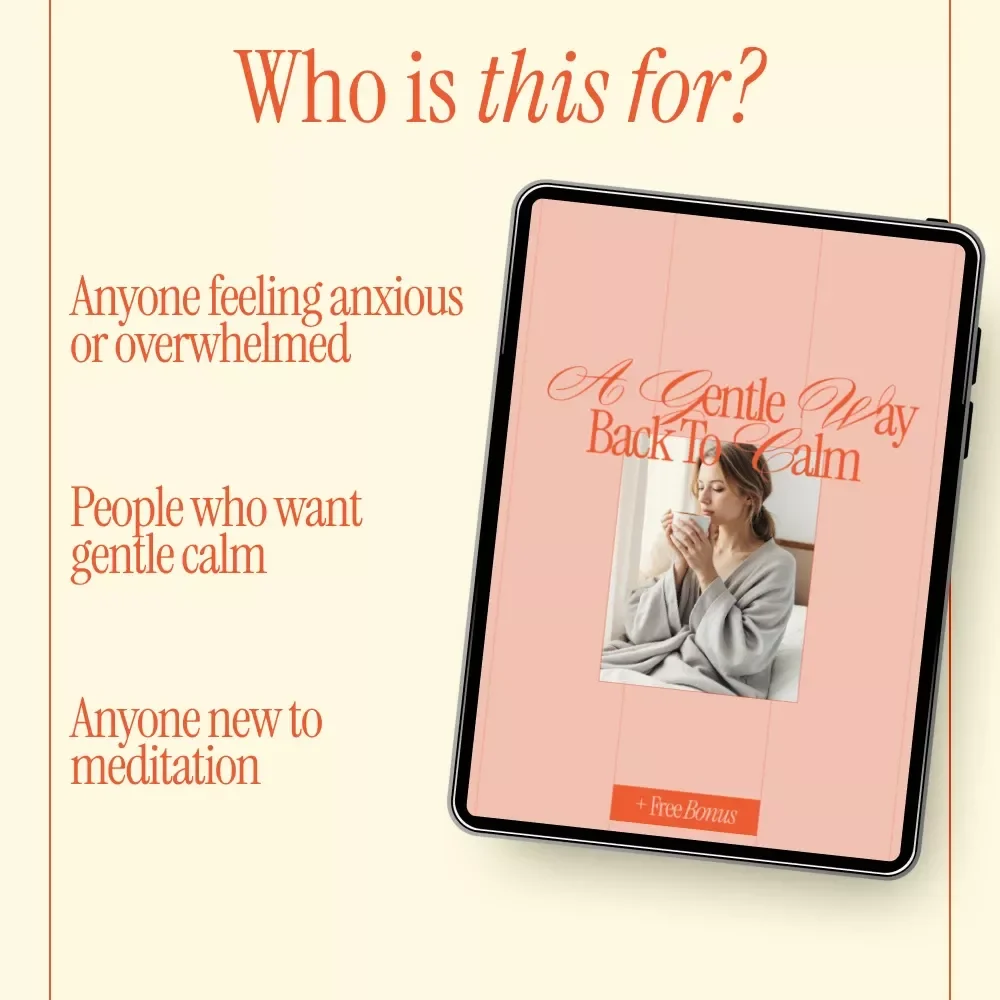 A Gentle Way Back to Calm – Guided Meditation for Anxiety and Stress eBook, Mindfulness Guide for Overthinking, Daily Calm Practice Download