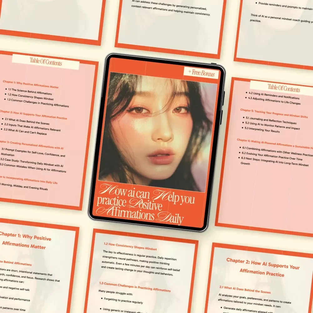 How AI Can Help You Practice Positive Affirmations Daily | AI-Powered Mindset & Self-Growth Ebook | Digital Download Guide