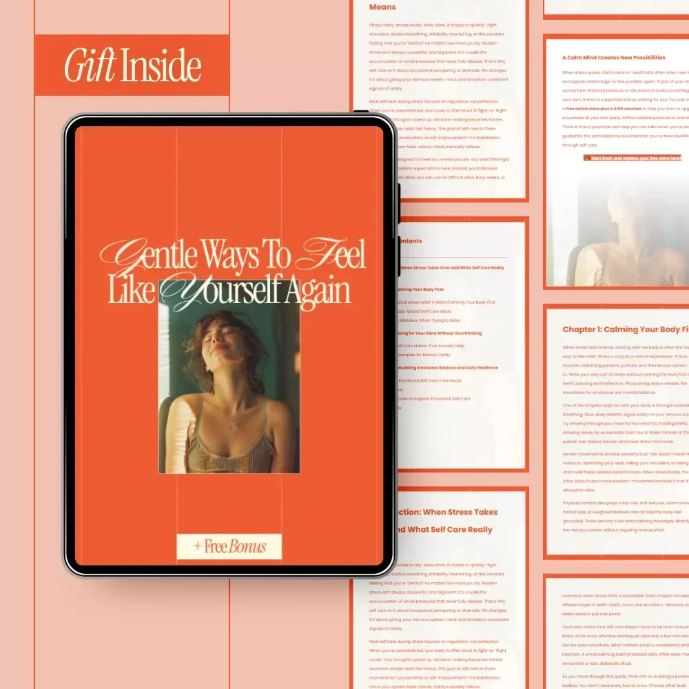 Gentle Ways to Feel Like Yourself Again – A Stress Relief Guide with Self Care Ideas for When You're Stressed