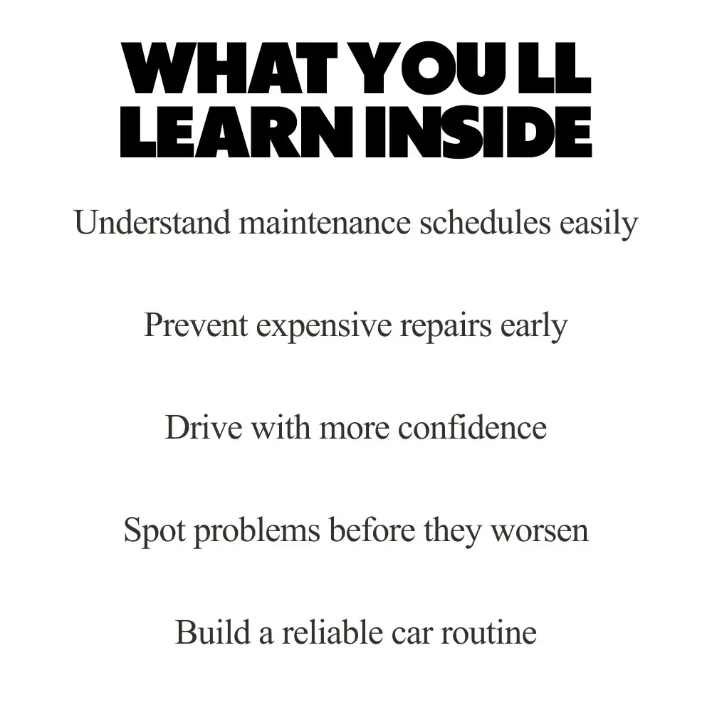 Smooth Ride Basics – A Practical eBook with a Car Maintenance Schedule Explained for Confident, Stress-Free Ownership