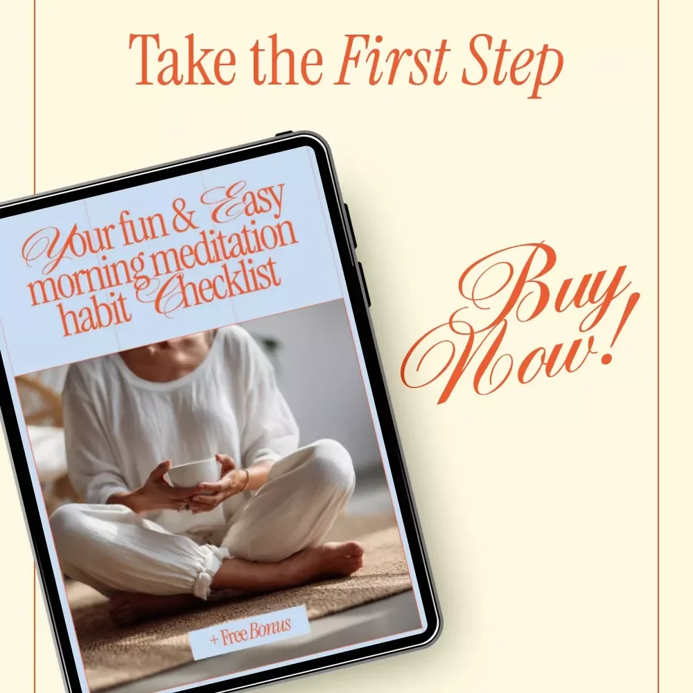 Your Fun & Easy Morning Meditation Habit Checklist – Simple Daily Routine Guide for How to Build a Morning Meditation Habit, Calm Morning Ritual, Printable Digital Download