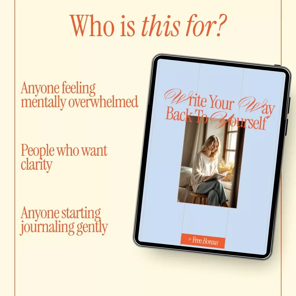 Write Your Way Back to Yourself – A Gentle eBook Guide on how to start a journaling practice for Self-Reflection, Emotional Clarity & Lasting Habits