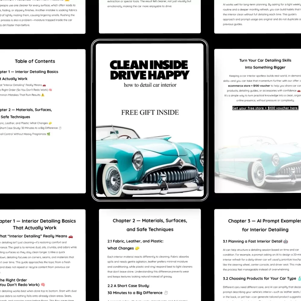 Clean Inside, Drive Happy | Easy Interior Car Detailing Guide for Beginners & Busy Drivers
