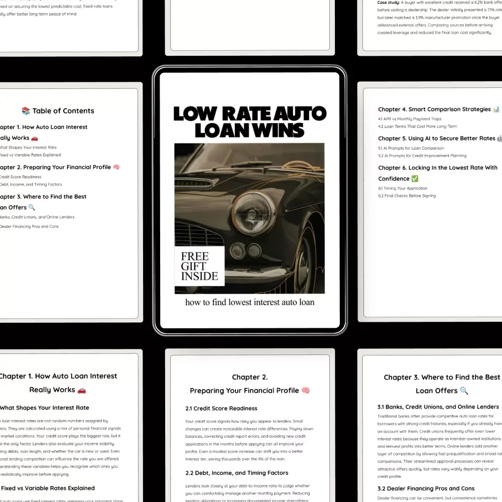 Low-Rate Auto Loan Wins | Smart Guide on How to Find Lowest Interest Auto Loan, Beat Dealer Rates & Save Thousands (Instant eBook Download)