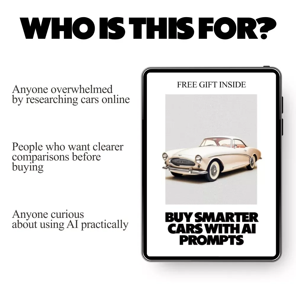 Buy Smarter Cars With AI Prompts | Smart Guide for AI Prompts for Car Buying Research, Compare Vehicles Faster, Confident Decisions
