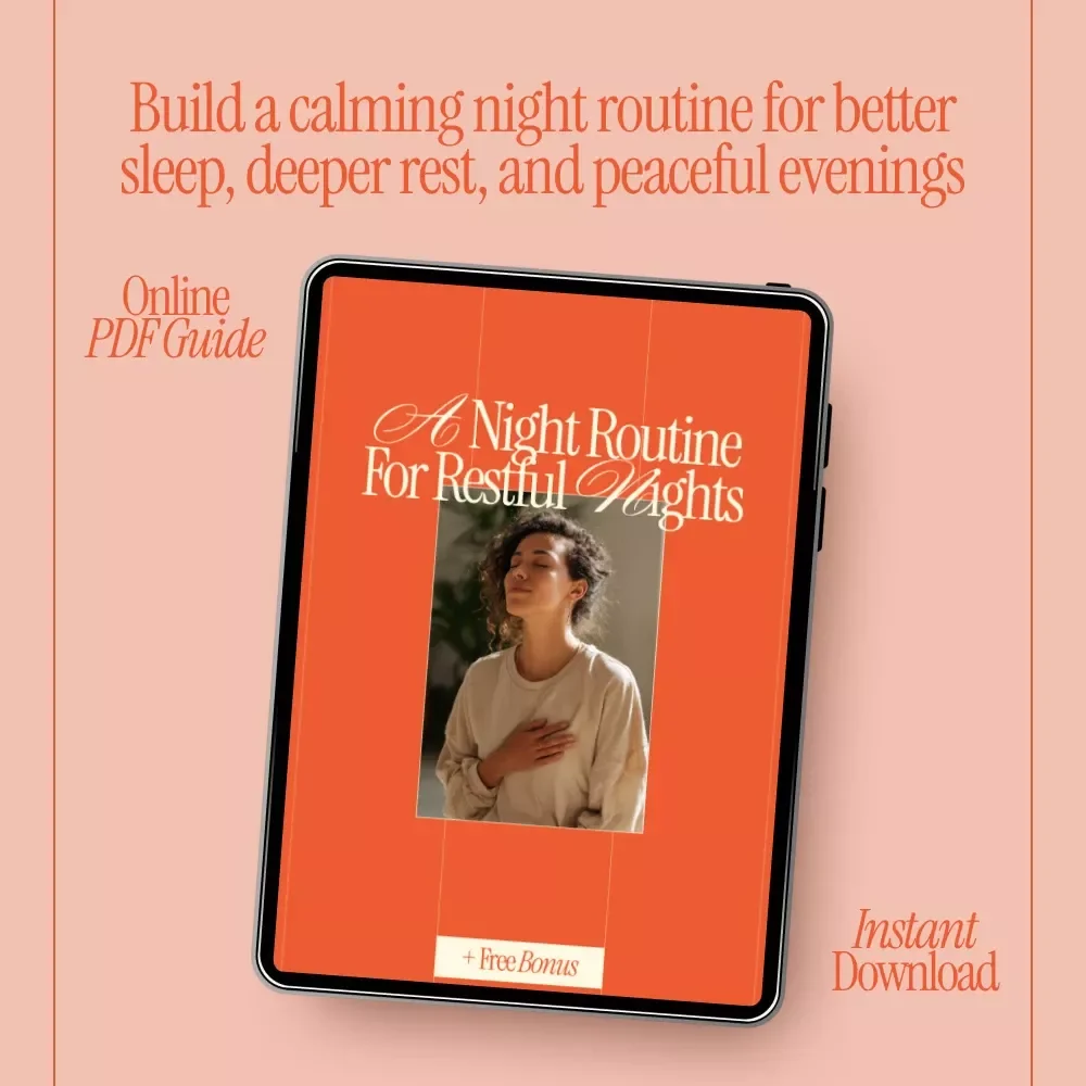 A Night Routine for Restful Nights | Digital Guide for a Night Routine for Better Sleep, Evening Habits & Sleep Wellness