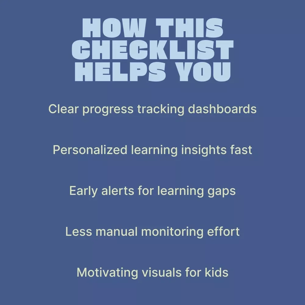 Using AI Tools to Track Kids’ Learning Progress | Printable Checklist for Parents & Educators
