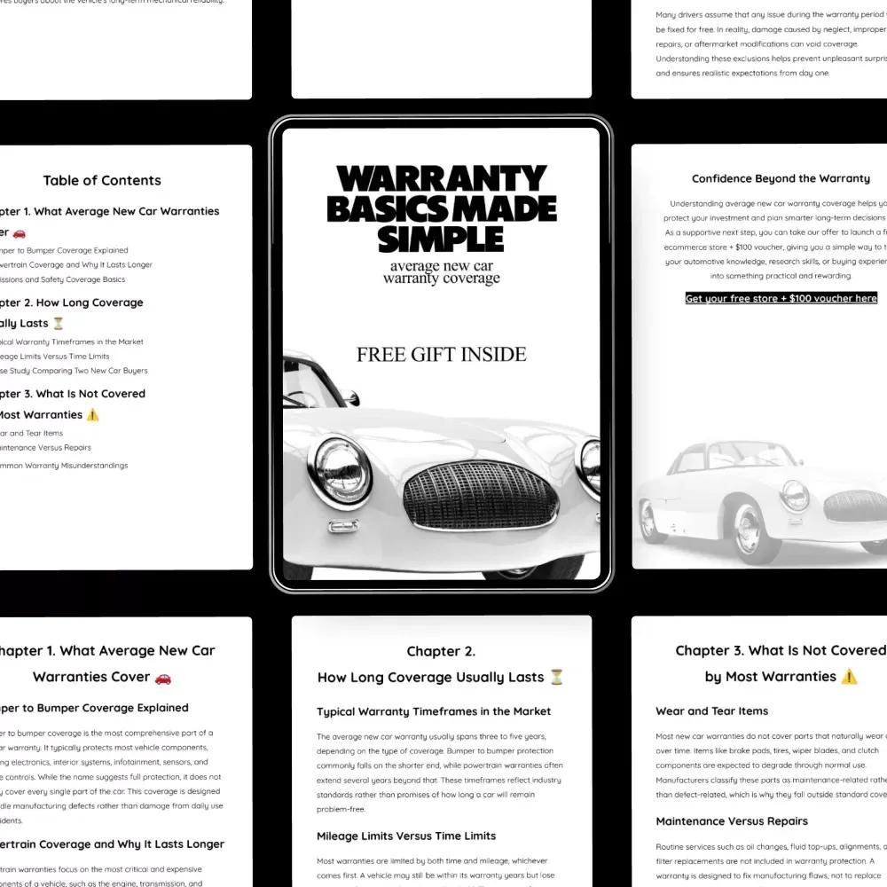 Warranty Basics Made Simple – Easy Guide to Average New Car Warranty Coverage for Smart Buyers | Digital eBook Download