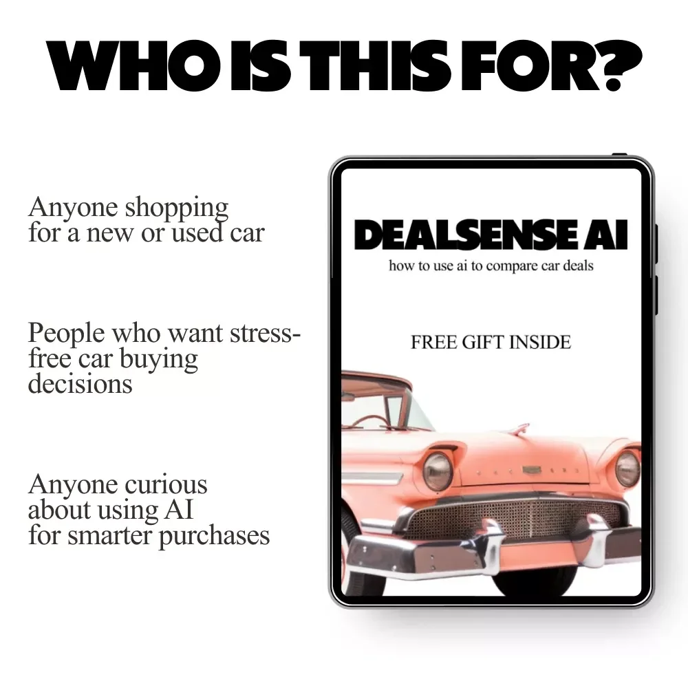 DealSense AI – Smart Guide on how to use ai to compare car deals | AI Car Buying eBook & Deal Analysis Toolkit