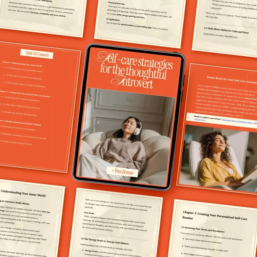 Self-Care Strategies for the Thoughtful Introvert – A Gentle eBook Guide with Practical Self-Care Ideas for Introverts, Mindful Routines, and Personalized Recharge Plans