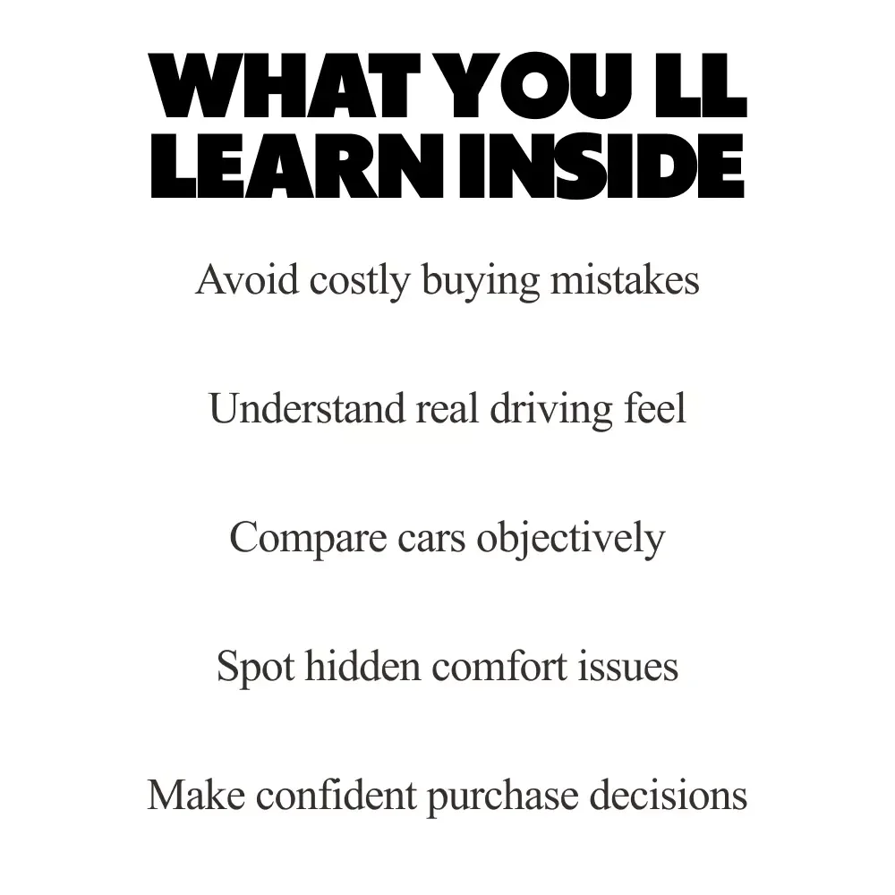 Test Drive Smart – Practical eBook Guide on What to Look for in a Test Drive | Confident Car Buying Checklist & Decision Tool