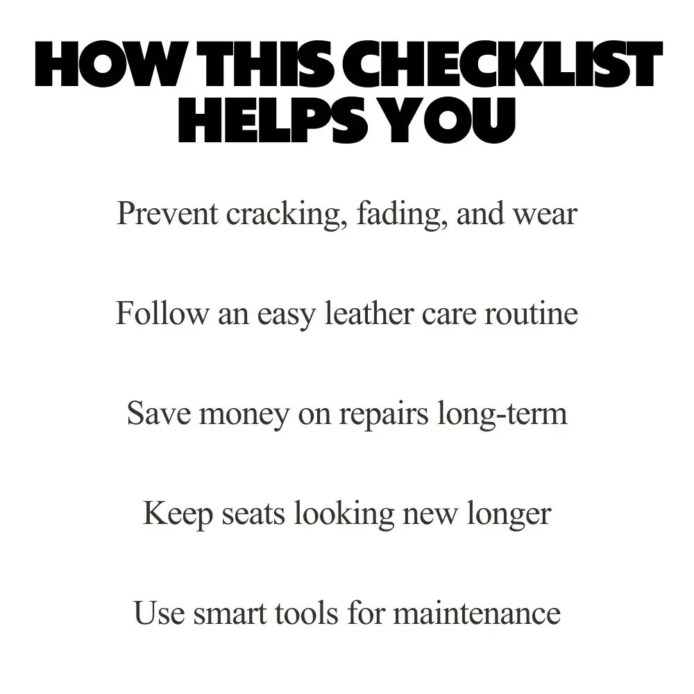 Keep Your Leather Seats Looking Fresh! | Easy Checklist Guide with how to protect leather seats tips for Long-Lasting, Beautiful Car Interiors