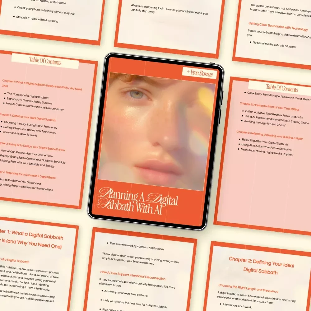 Planning a Digital Sabbath with AI – Ebook Guide for Using AI to Plan a Digital Sabbath for You, Mindful Tech Boundaries, Screen Detox, Intentional Rest & Digital Wellness