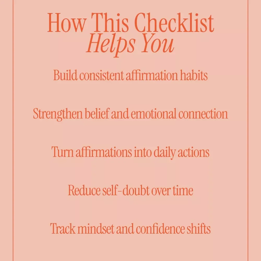 Checklist: How to Practice Affirmations Effectively – Daily Mindset Reset, Confidence & Goal-Setting Printable Guide