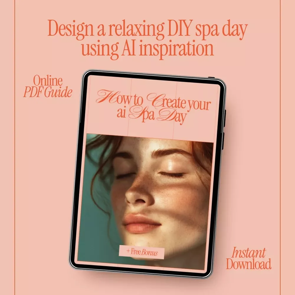 How to Create Your AI Spa Day | Digital Guide for Using AI to Generate Ideas for a DIY Home Spa Day, Self-Care Planning & Relaxation Routine