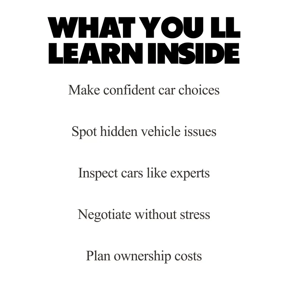 Used Car Buying, Done the Right Way | Smart Used Car Guide Ebook | what to check before buying used car Checklist & Buyer System