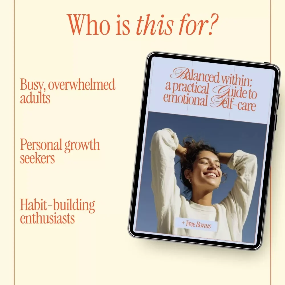 Balanced Within: A Practical Guide to Emotional Self-Care | eBook for Self-Care Routines for Emotional Balance & Daily Emotional Wellbeing