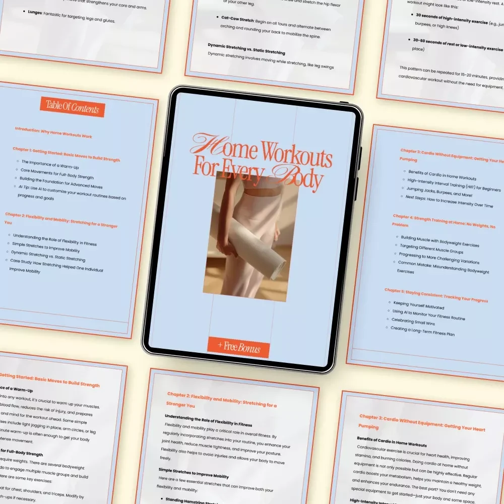 Home Workouts for Every Body – Home Workout with No Equipment eBook Guide for Beginners & Busy Lifestyles