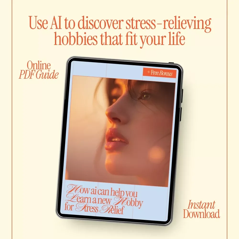 How AI Can Help You Learn a New Hobby for Stress Relief – Digital eBook Guide, AI Wellness Learning, Mindful Hobbies, Stress Relief Routine, Self-Care Download