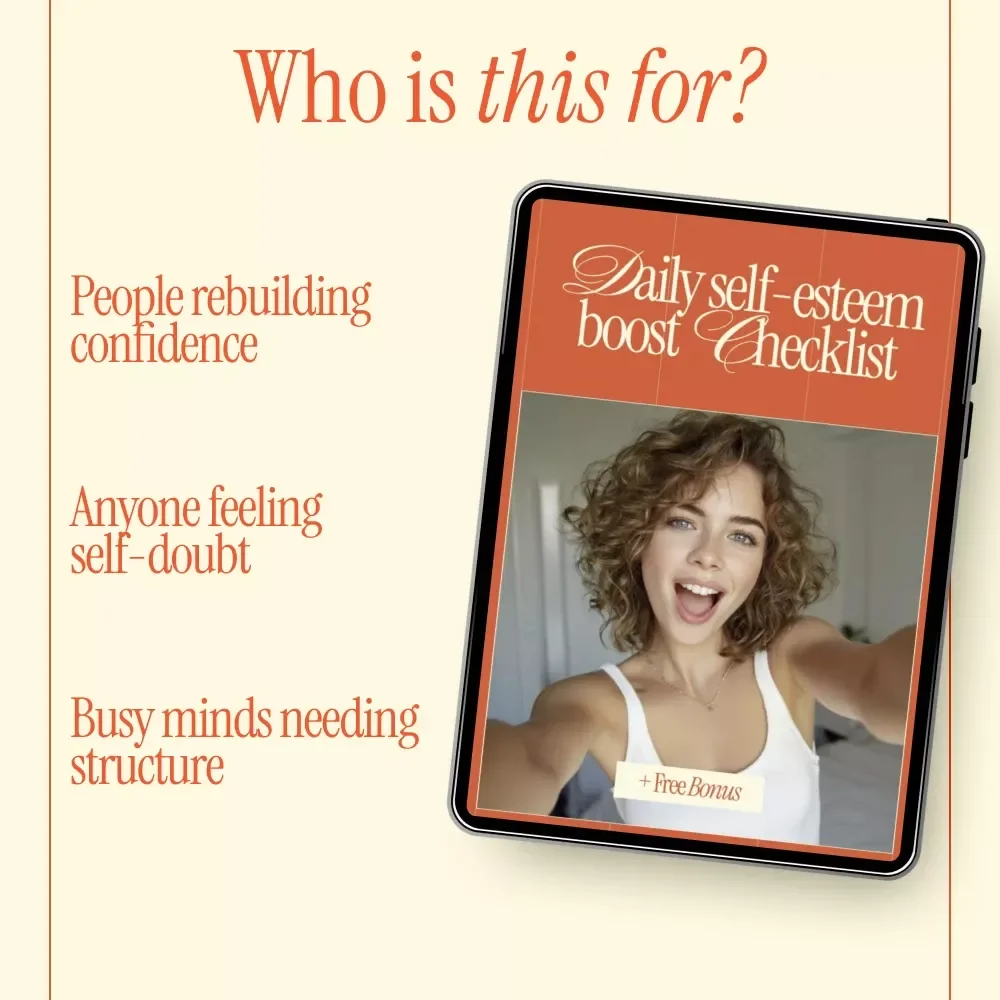 Daily Self-Esteem Boost Checklist | Simple Daily Confidence Routine | Practical Ways to Improve Self-Esteem Daily