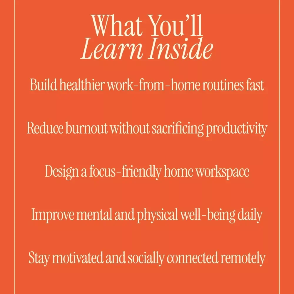Smart Self-Care Tips for Work-from-Home Warriors | Digital Guide for Work-From-Home Self-Care, Productivity, Burnout Prevention & Healthy Remote Routines