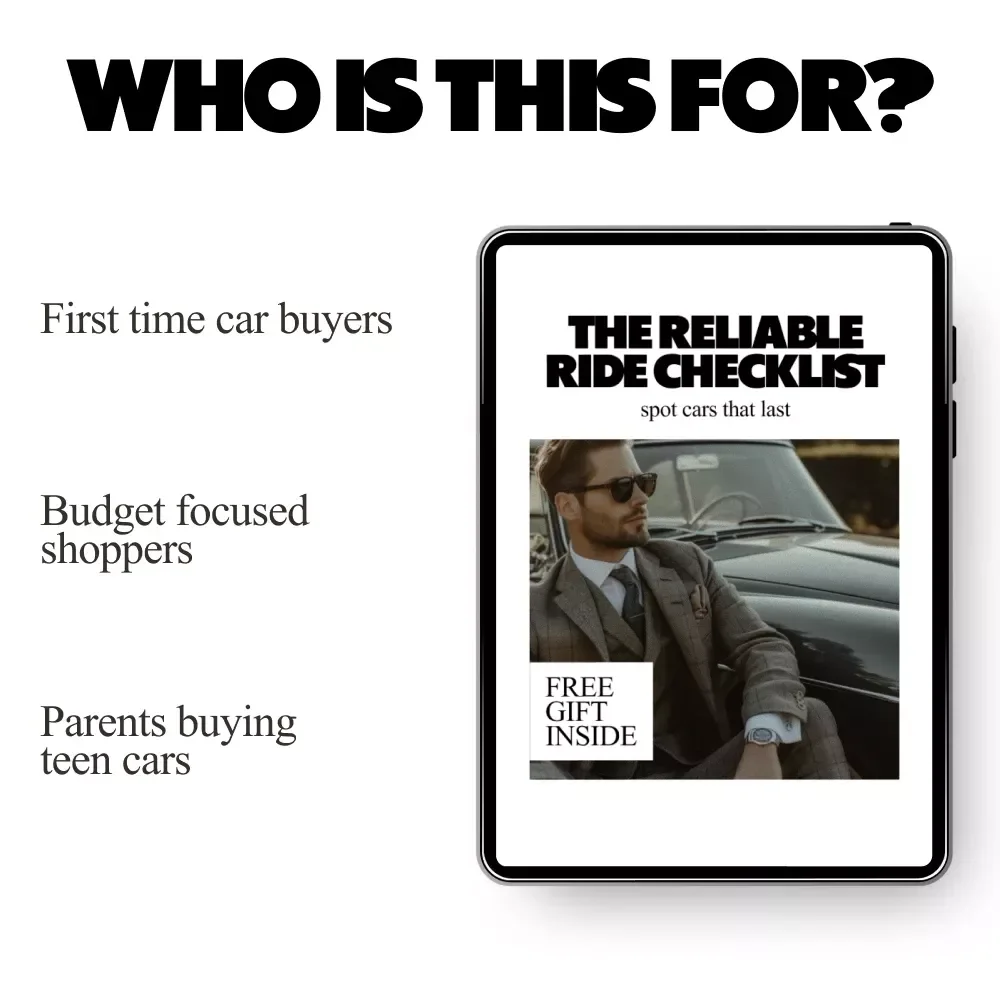 The Reliable Ride Checklist: Spot Cars That Last | Printable Car Buying Guide for Beginners | How to Tell If a Car Is Reliable