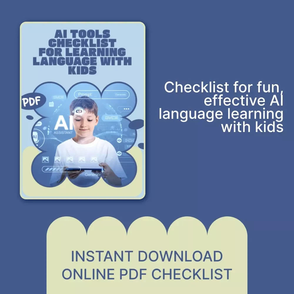 Tools Checklist for Learning Language with Kids | Printable Digital Checklist for Parents & Educators