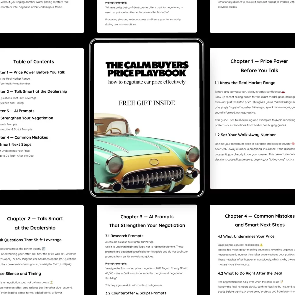 The Calm Buyer’s Price Playbook | A Smart, Stress-Free Guide on How to Negotiate Car Price Effectively