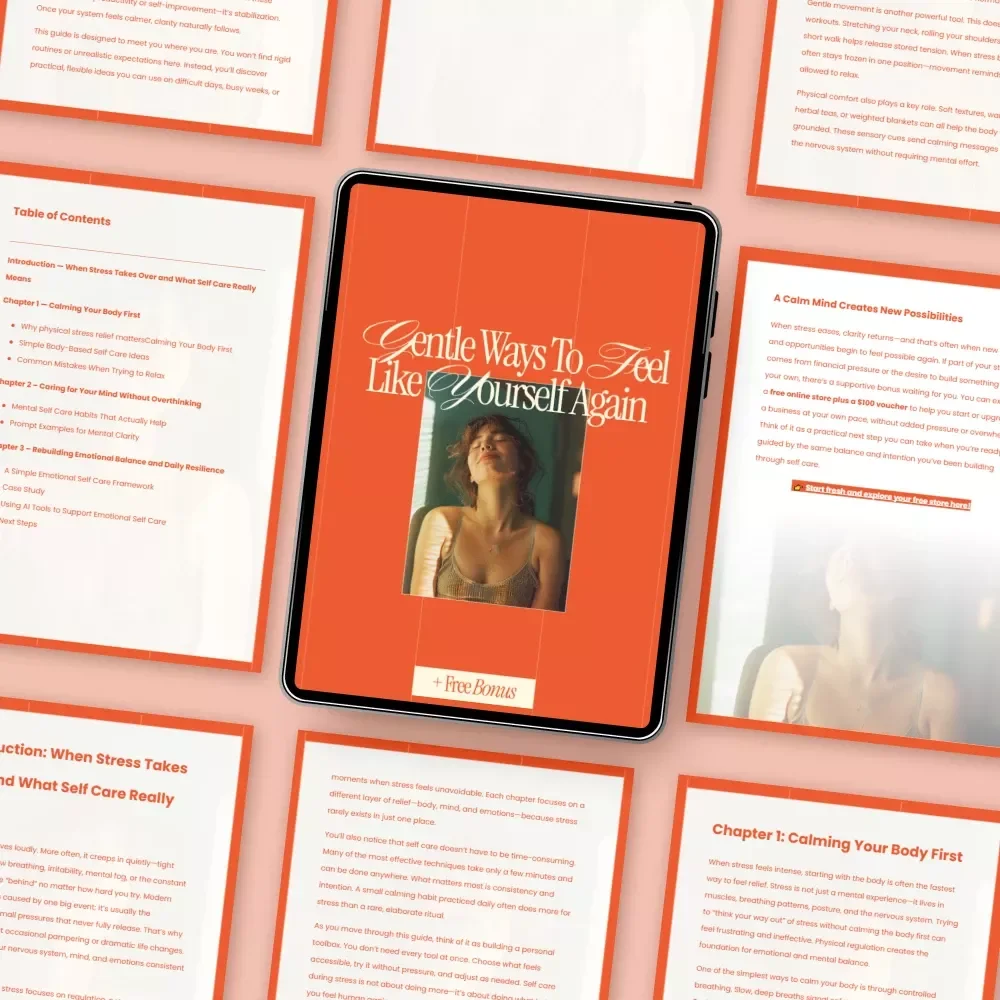 Gentle Ways to Feel Like Yourself Again – A Stress Relief Guide with Self Care Ideas for When You're Stressed