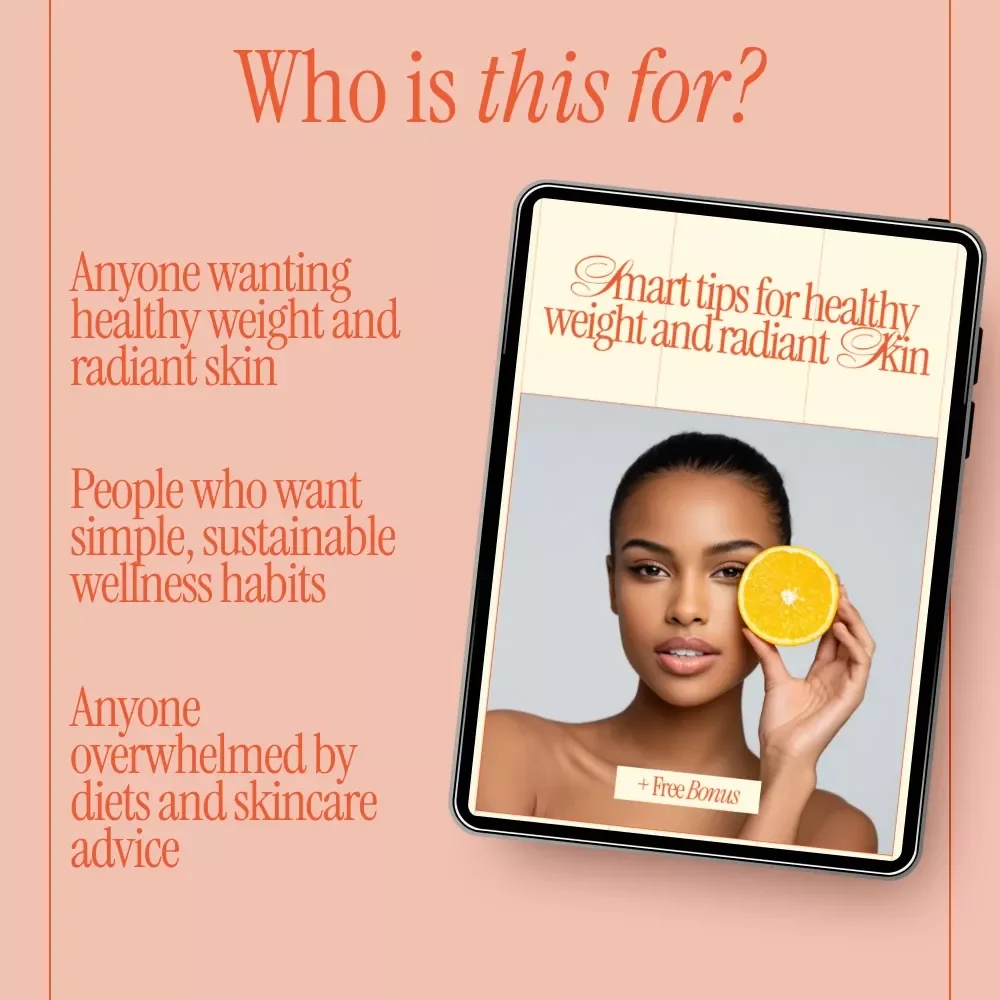 Smart Tips for Healthy Weight and Radiant Skin | Digital Wellness Guide, AI-Powered Nutrition Insights, Sustainable Weight Management eBook