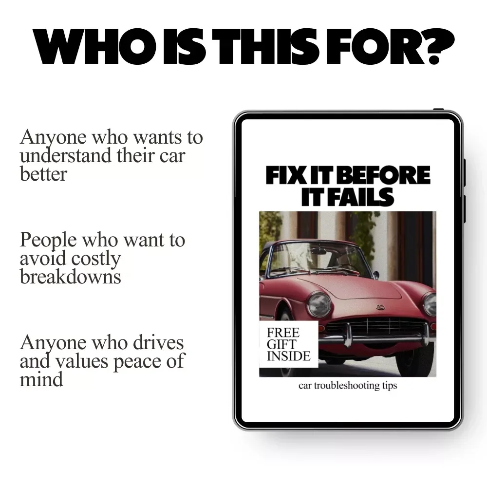 Fix It Before It Fails – Practical Car Troubleshooting Guide, Warning Signs Checklist, DIY Maintenance eBook & AI Prompts Digital Download