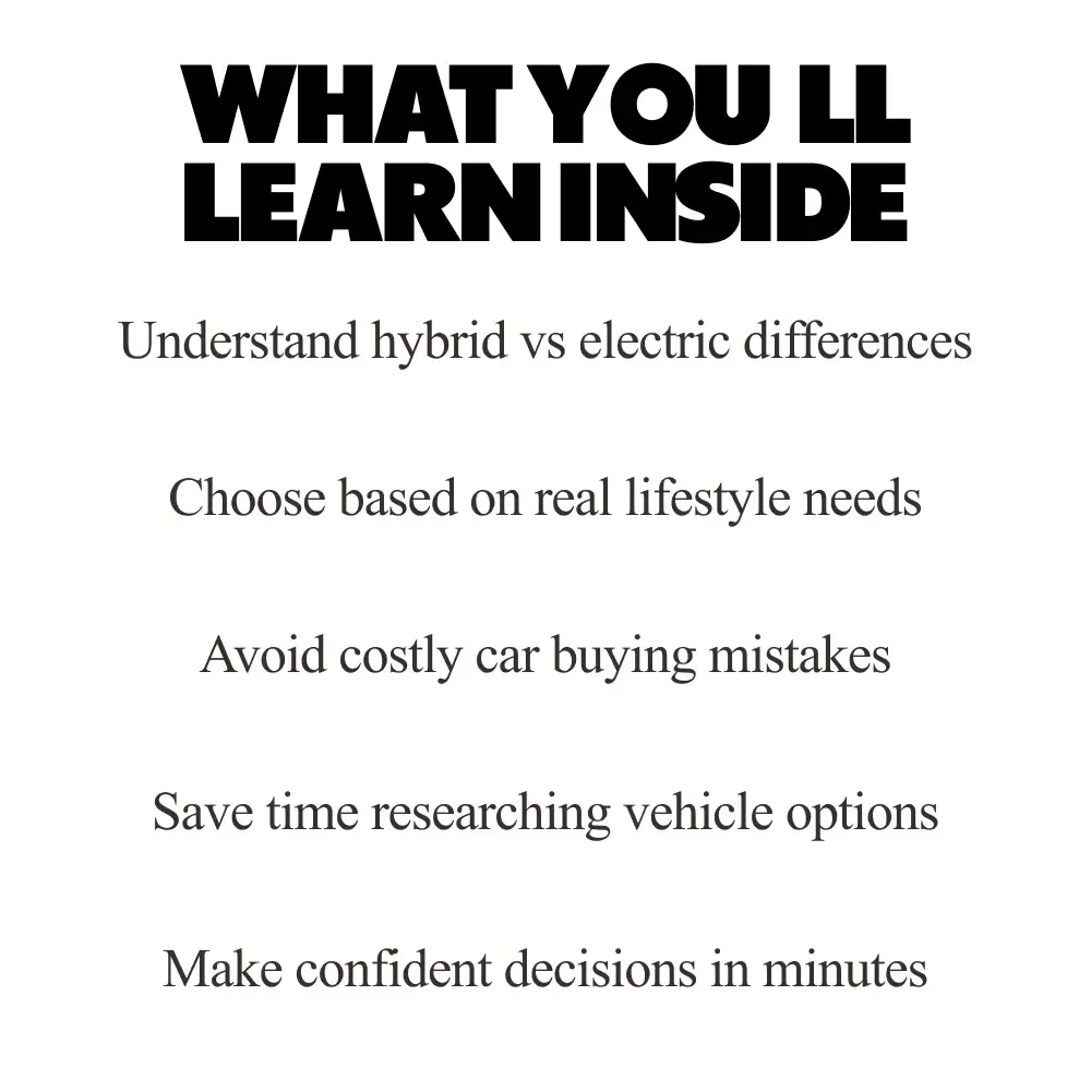 Hybrid vs Electric Made Simple | Easy Hybrid vs Electric Comparison Guide for Smart Car Buyers