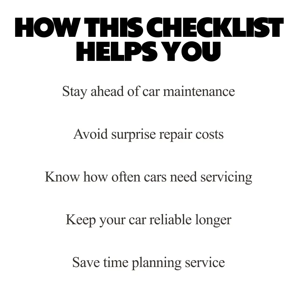 Drive Smooth: Your Car Service Checklist – Easy Auto Maintenance Guide, Printable Vehicle Care Planner, Know how often cars need servicing