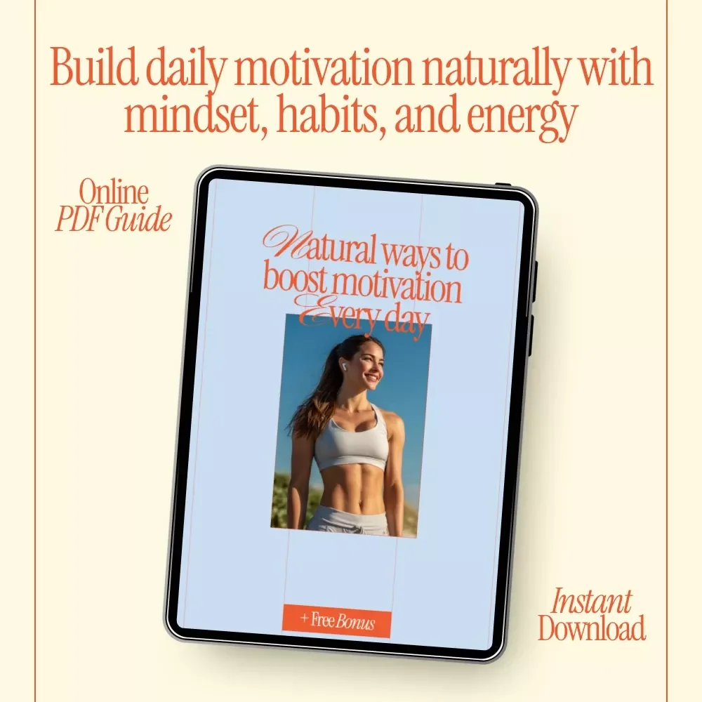 Natural Ways to Boost Motivation Every Day – Daily Motivation Guide, Mindset & Habits eBook, Productivity & Energy Checklist