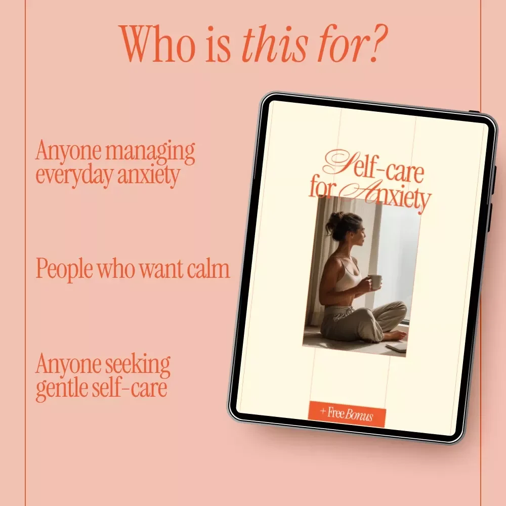 Self-Care for Anxiety | Calming Anxiety Relief eBook, Practical Self-Care for Anxiety Guide, Mindfulness & Coping Tools Digital Download