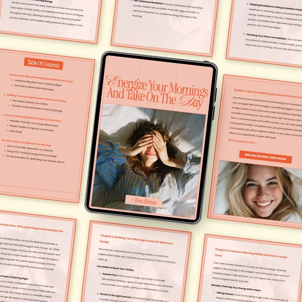Energize Your Mornings and Take on the Day – Morning Routine for More Energy Guide | Daily Energy Habits, Productivity & Vitality Digital Download