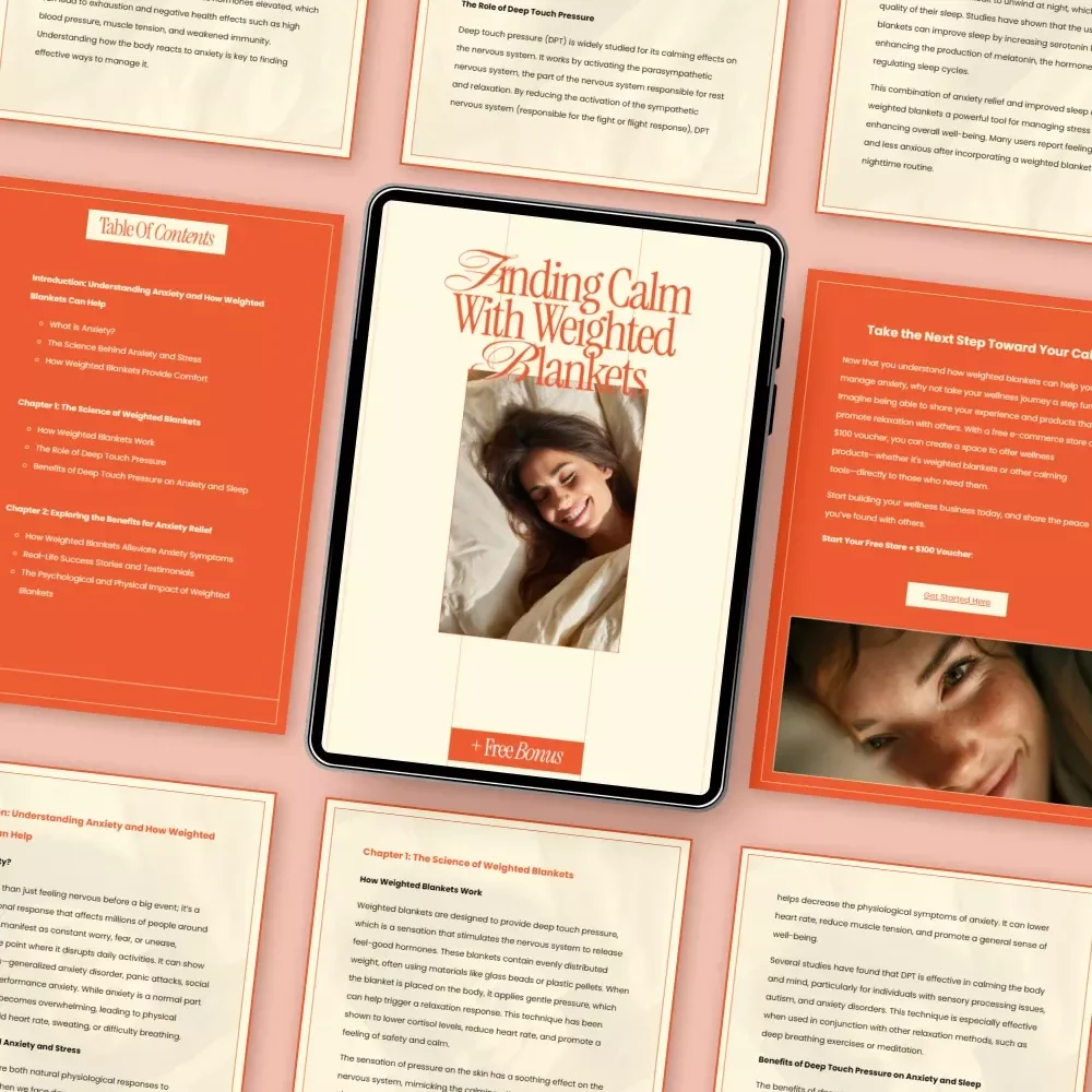 Finding Calm with Weighted Blankets – A Practical eBook Guide to the Weighted Blanket Benefits for Anxiety & Stress Relief