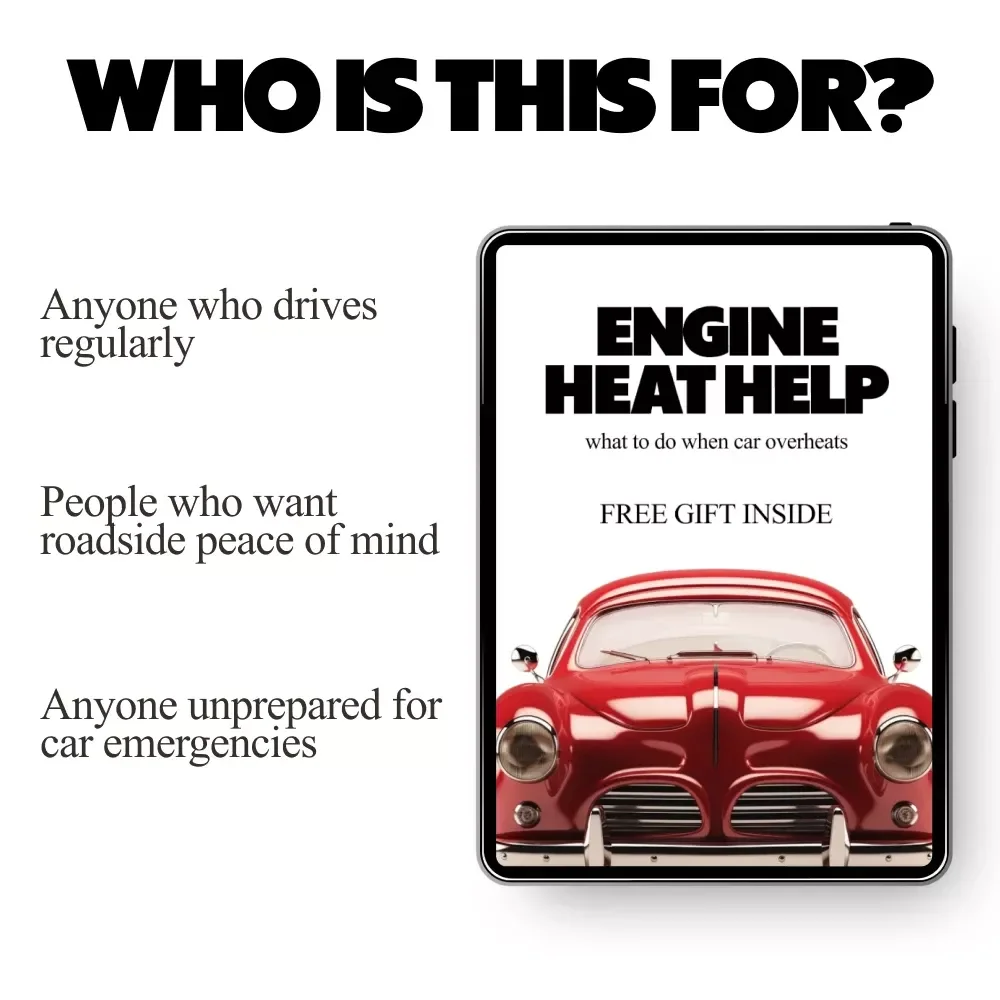 Engine Heat Help | Car Overheating Emergency Guide, AI Prompts, Engine Cooling Checklist, Roadside Safety eBook