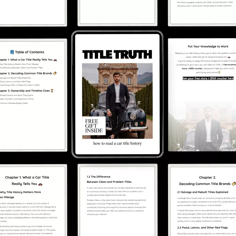 Title Truth: A Smart Buyer’s Guide to How to Read a Car Title History | Digital eBook Download