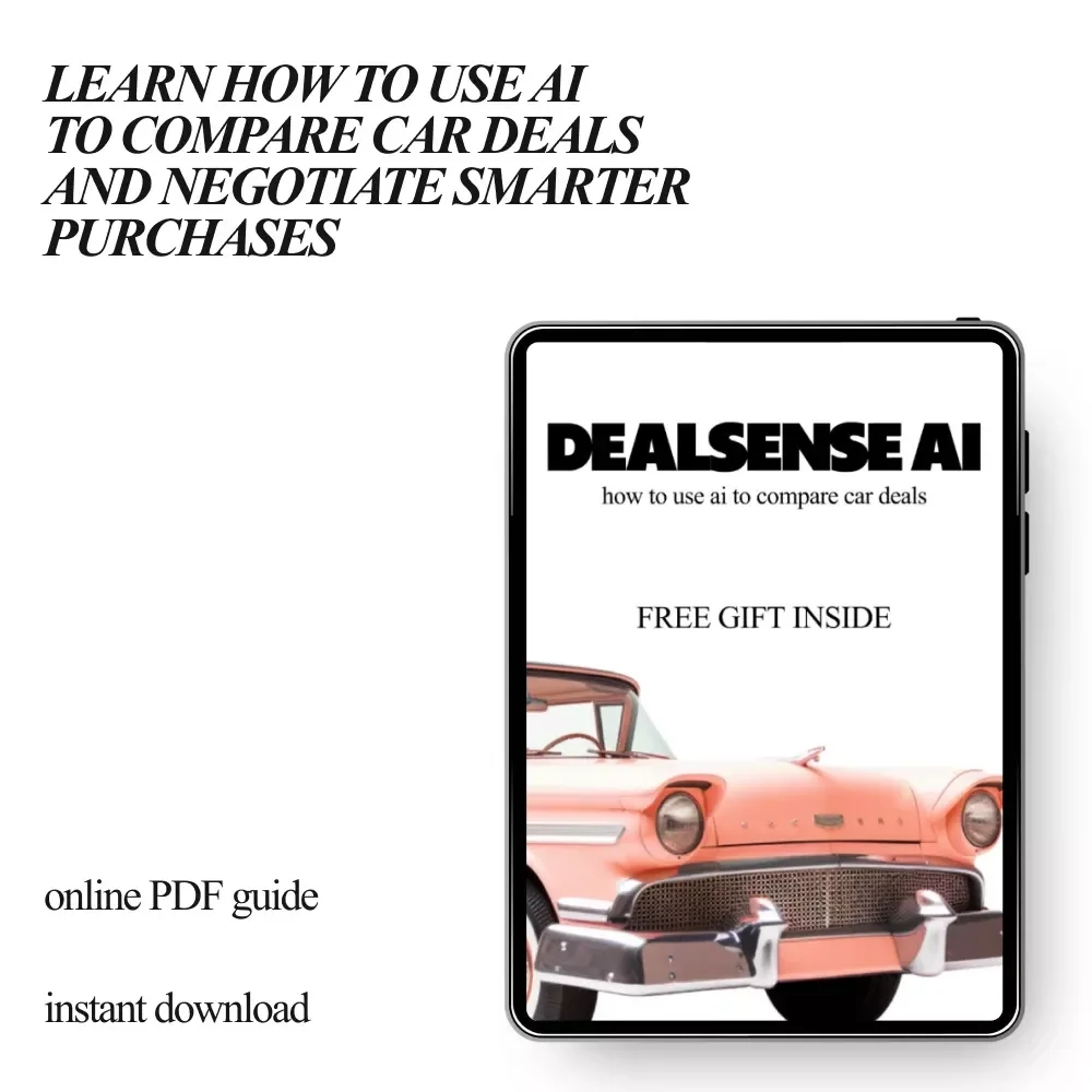 DealSense AI – Smart Guide on how to use ai to compare car deals | AI Car Buying eBook & Deal Analysis Toolkit