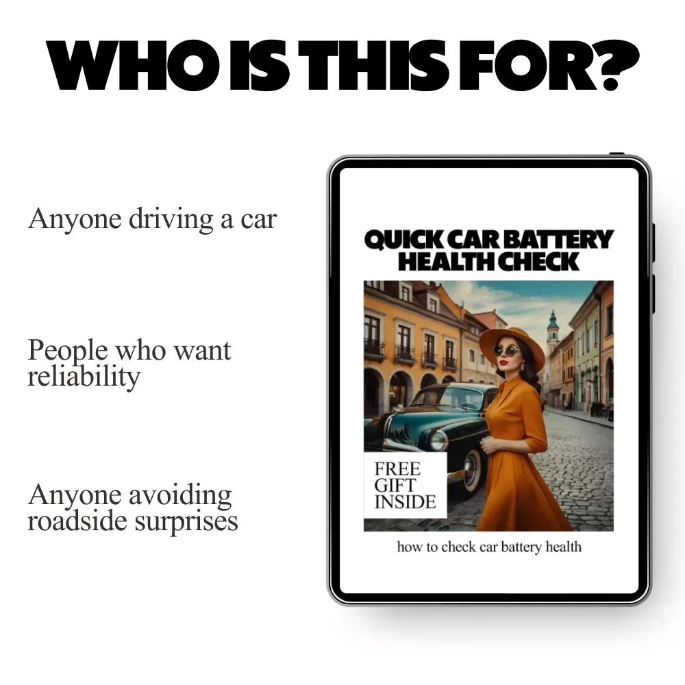 Quick Car Battery Health Check | Easy DIY Checklist for How to Check Car Battery Health | Printable & Digital Download