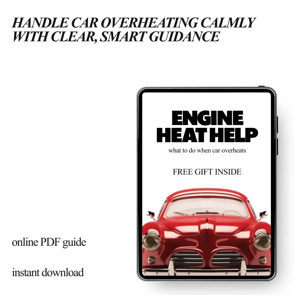 Engine Heat Help | Car Overheating Emergency Guide, AI Prompts, Engine Cooling Checklist, Roadside Safety eBook