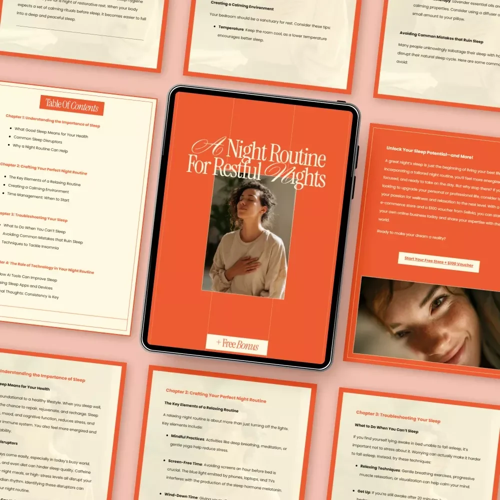 A Night Routine for Restful Nights | Digital Guide for a Night Routine for Better Sleep, Evening Habits & Sleep Wellness
