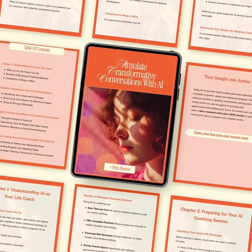 Simulate Transformative Conversations with AI – Practical Guide Using AI for Clarity, Growth & Self-Coaching