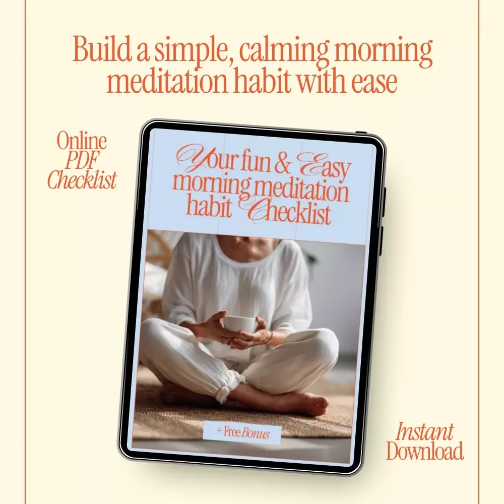 Your Fun & Easy Morning Meditation Habit Checklist – Simple Daily Routine Guide for How to Build a Morning Meditation Habit, Calm Morning Ritual, Printable Digital Download