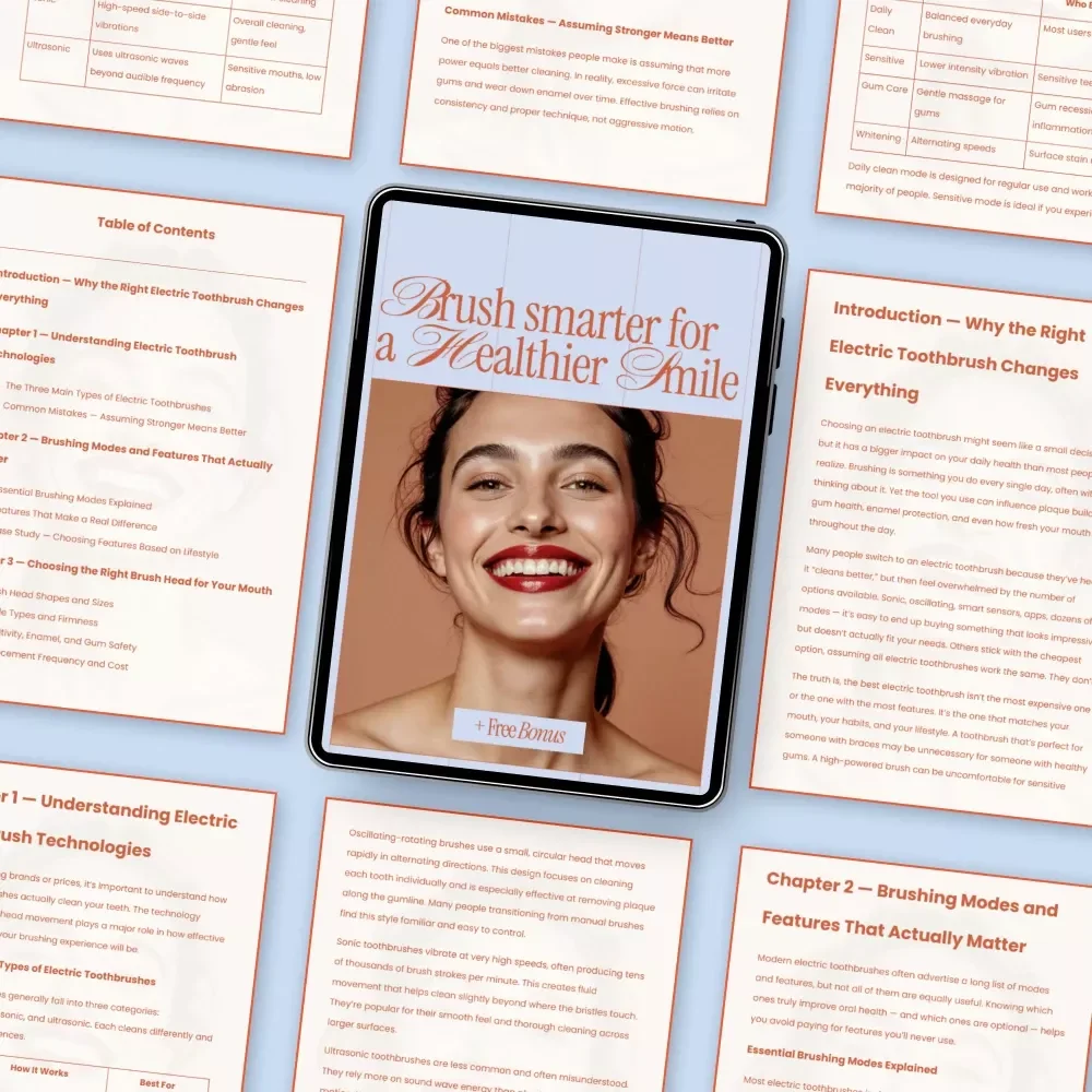 Brush Smarter for a Healthier Smile – Practical eBook Guide on how to choose an electric toothbrush for Your Dental Needs