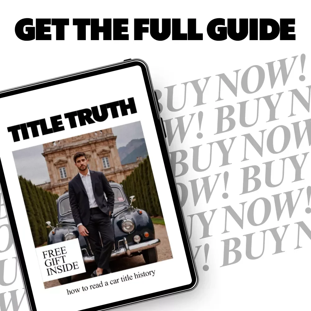 Title Truth: A Smart Buyer’s Guide to How to Read a Car Title History | Digital eBook Download