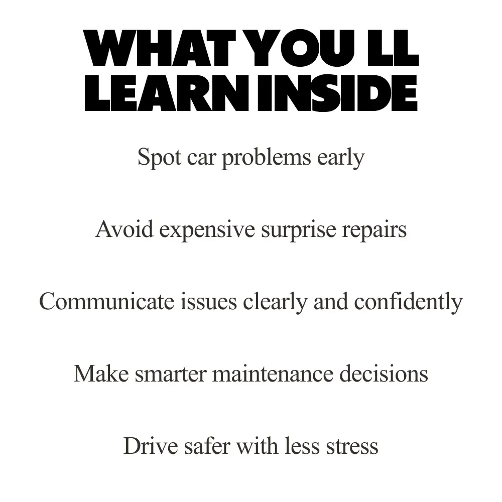 Fix It Before It Fails – Practical Car Troubleshooting Guide, Warning Signs Checklist, DIY Maintenance eBook & AI Prompts Digital Download