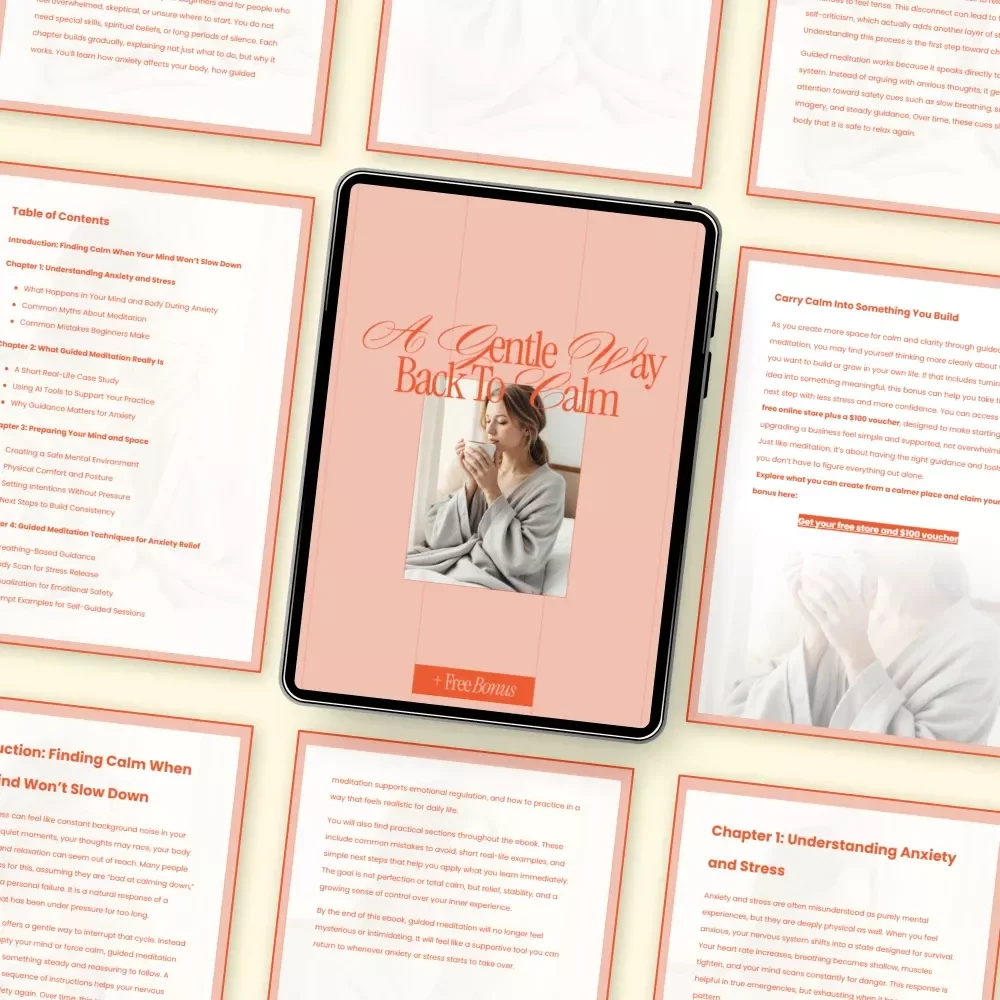A Gentle Way Back to Calm – Guided Meditation for Anxiety and Stress eBook, Mindfulness Guide for Overthinking, Daily Calm Practice Download